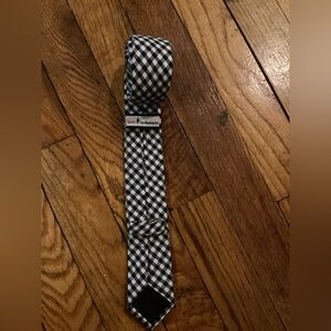 Black and White Checkered Tie